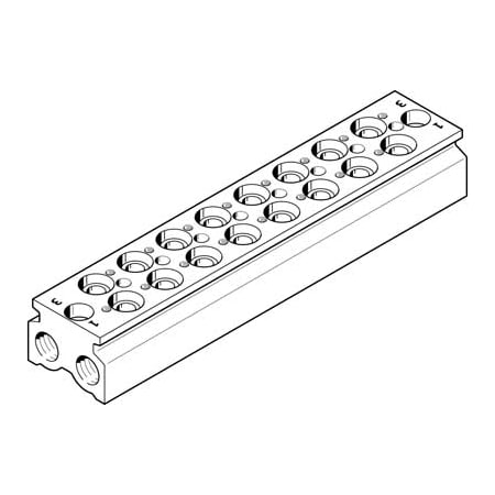 Festo Manifold Block CPE18-3/2-PRS-3/8-8-NPT CPE18-3/2-PRS-3/8-8-NPT